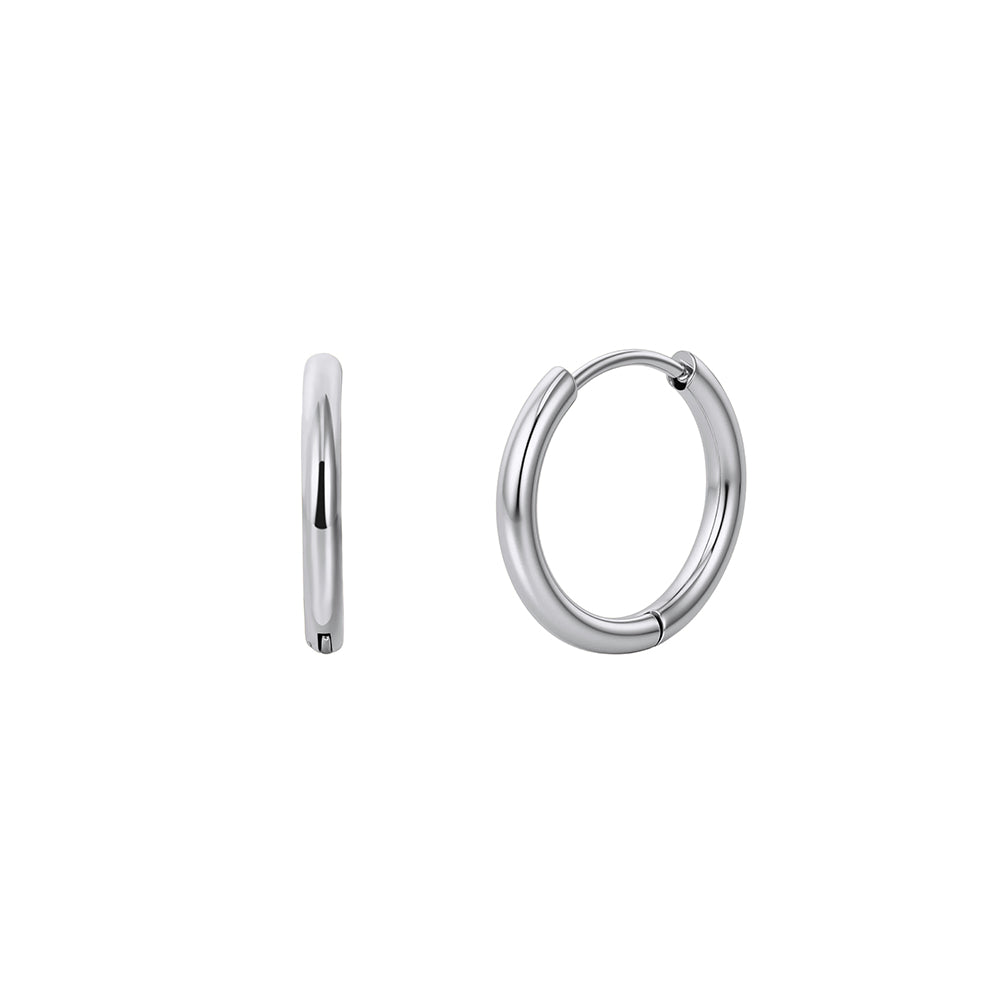 Velvet Meridian // Minimalist Plain Huggie Hoop Earrings