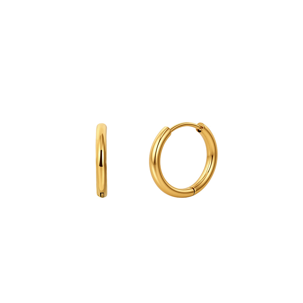 Velvet Meridian // Minimalist Plain Huggie Hoop Earrings