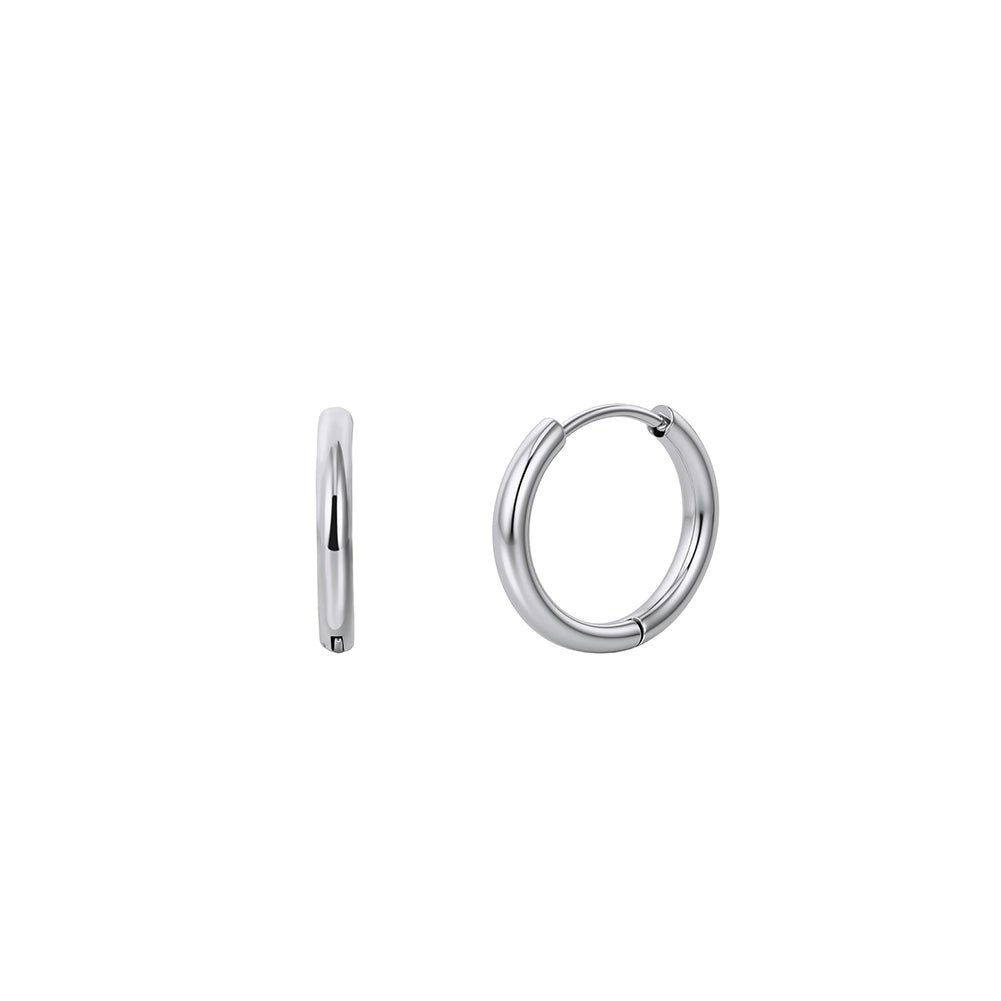 Velvet Meridian // Minimalist Plain Huggie Hoop Earrings