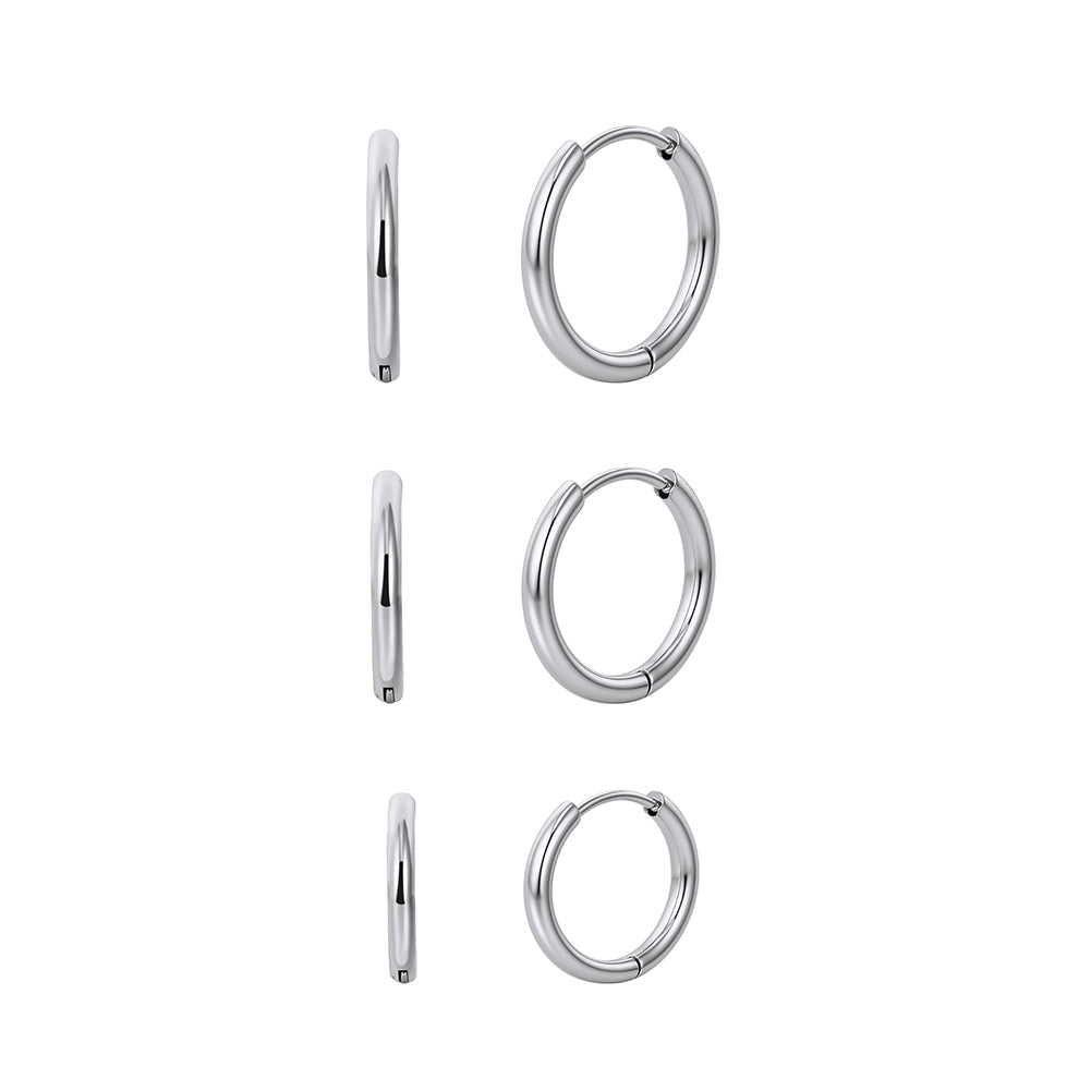 Velvet Meridian // Minimalist Plain Huggie Hoop Earrings
