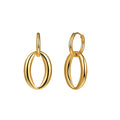 Velvet Meridian // Interlocking Sculptural Oval Drop Earrings