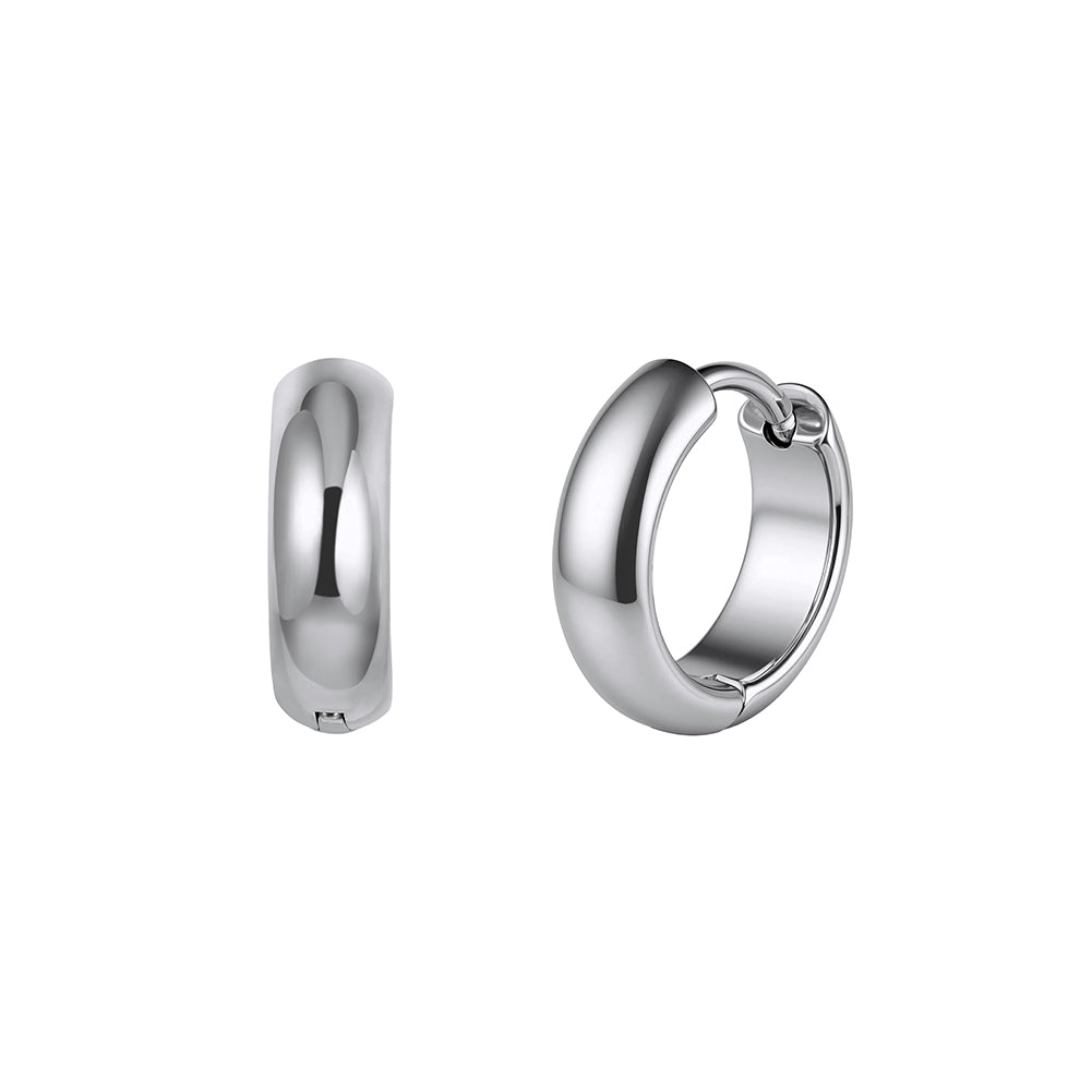 Velvet Meridian // Minimalist Chunky Smooth Huggie Earrings