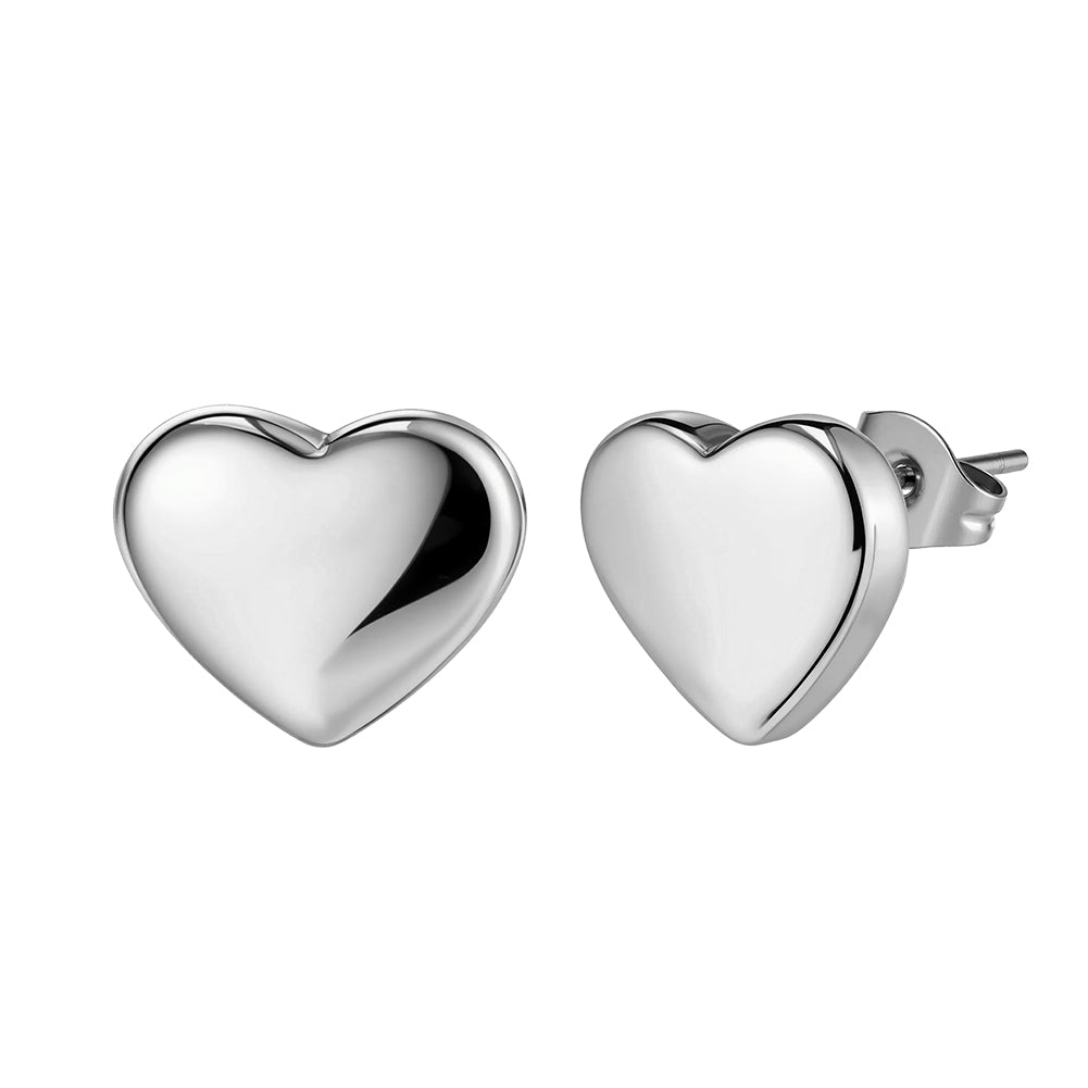 Aura Amour // Sculptural Puffy Heart Stud Earrings