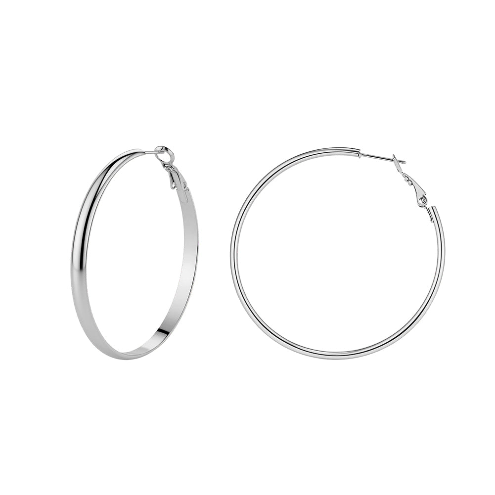 Velvet Meridian // Chunky Statement Plain Hoop Earrings (50mm)
