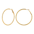 Velvet Meridian // Textured Statement Fine Hoop Earrings (50mm)