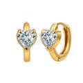 Aura Amour // Solitaire Heart-Cut CZ Huggie Earrings (6mm)