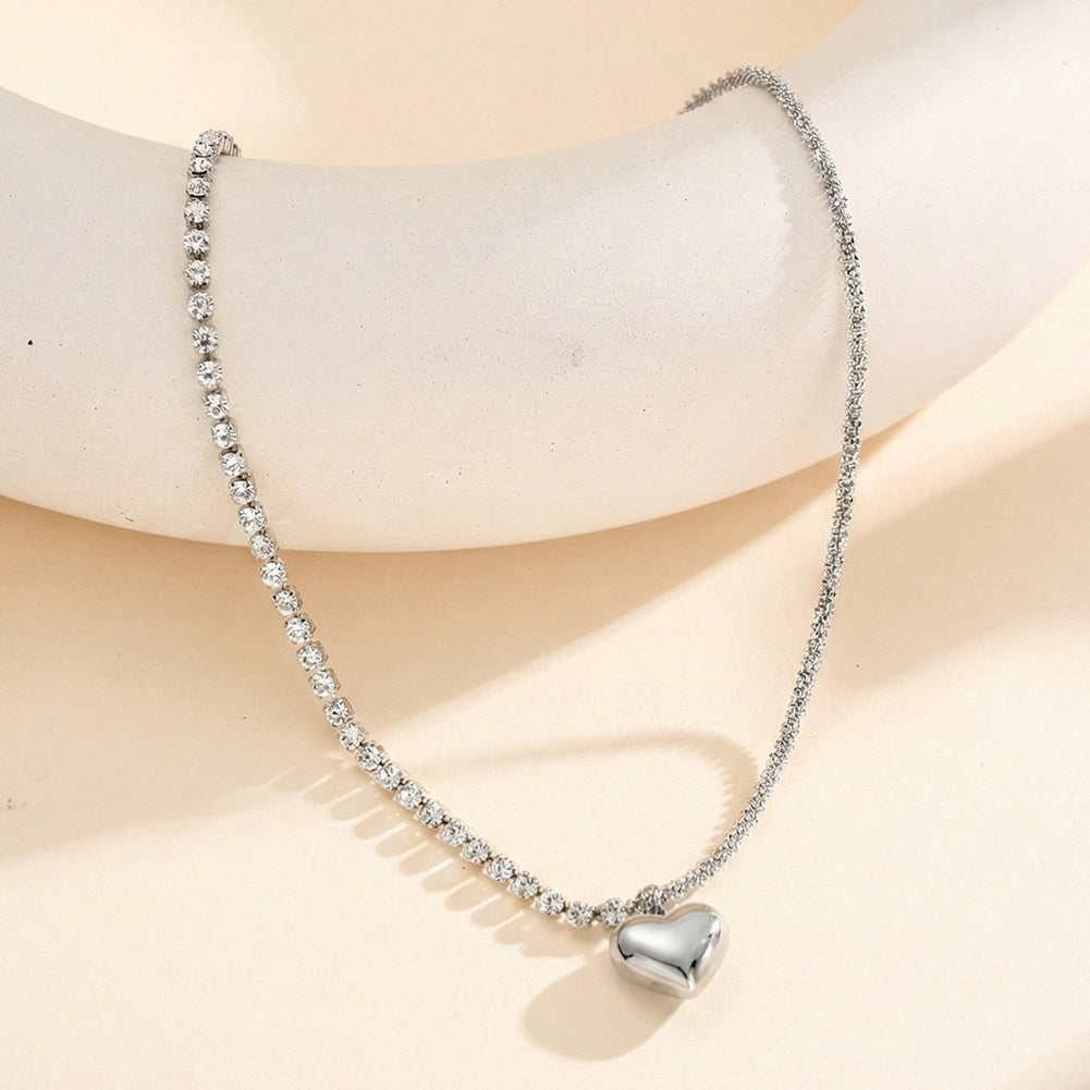 Velvet Amour // Hybrid Tennis Chain Split Heart Necklace