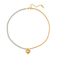 Velvet Amour // Hybrid Tennis Chain Split Heart Necklace