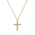 Aura Celestial // Pave CZ Crystal Cross Pendant Necklace