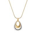 Velvet Oracle // Two-Tone Nested Waterdrop Pendant Necklace