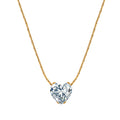 Aura Amour // Solitaire Heart-Cut CZ Pendant Necklace