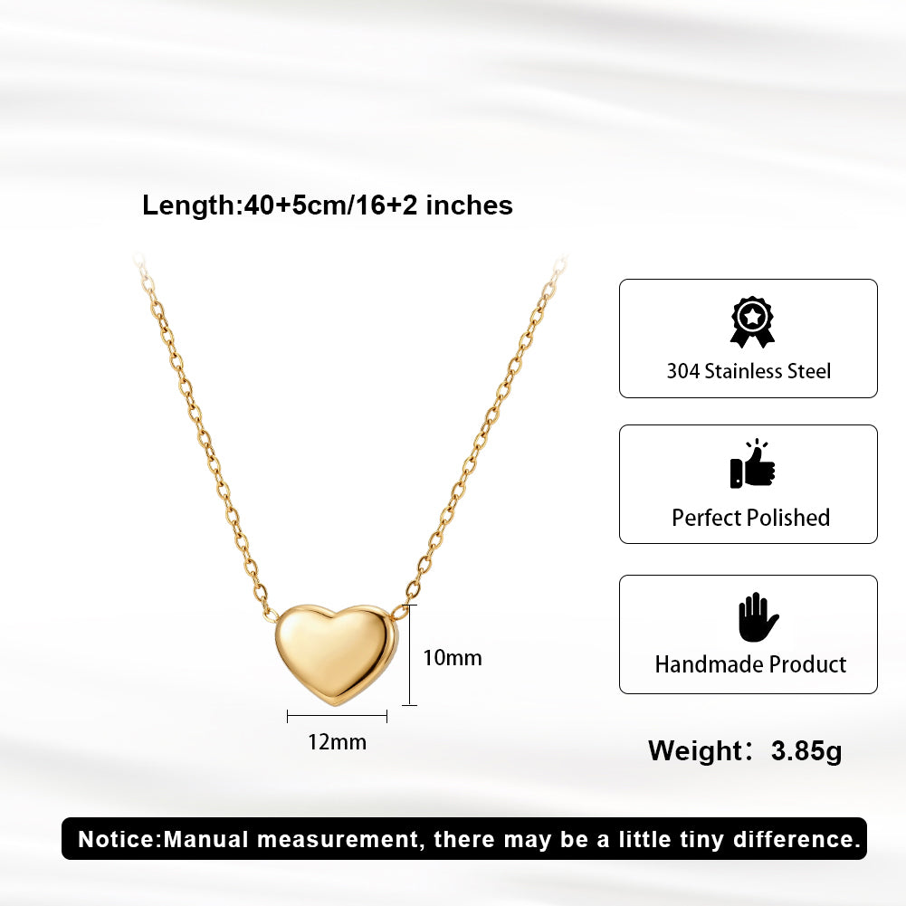 Aura Amour // Sculptural Puffy Heart Pendant Necklace
