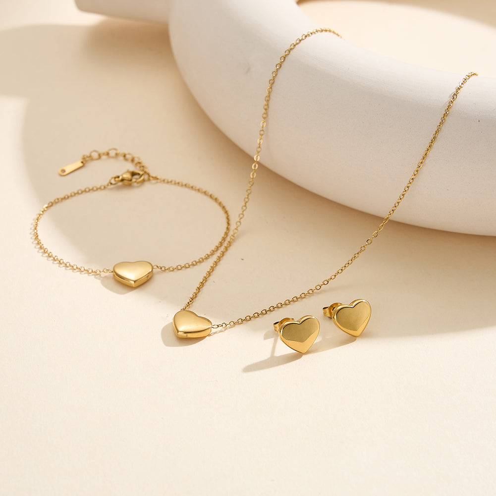 Aura Amour // Sculptural Puffy Heart Pendant Necklace