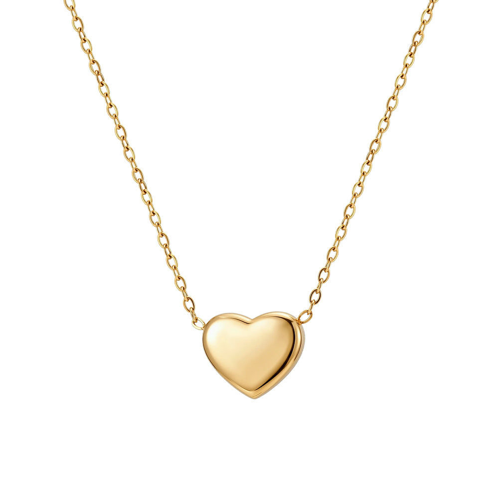 Aura Amour // Sculptural Puffy Heart Pendant Necklace