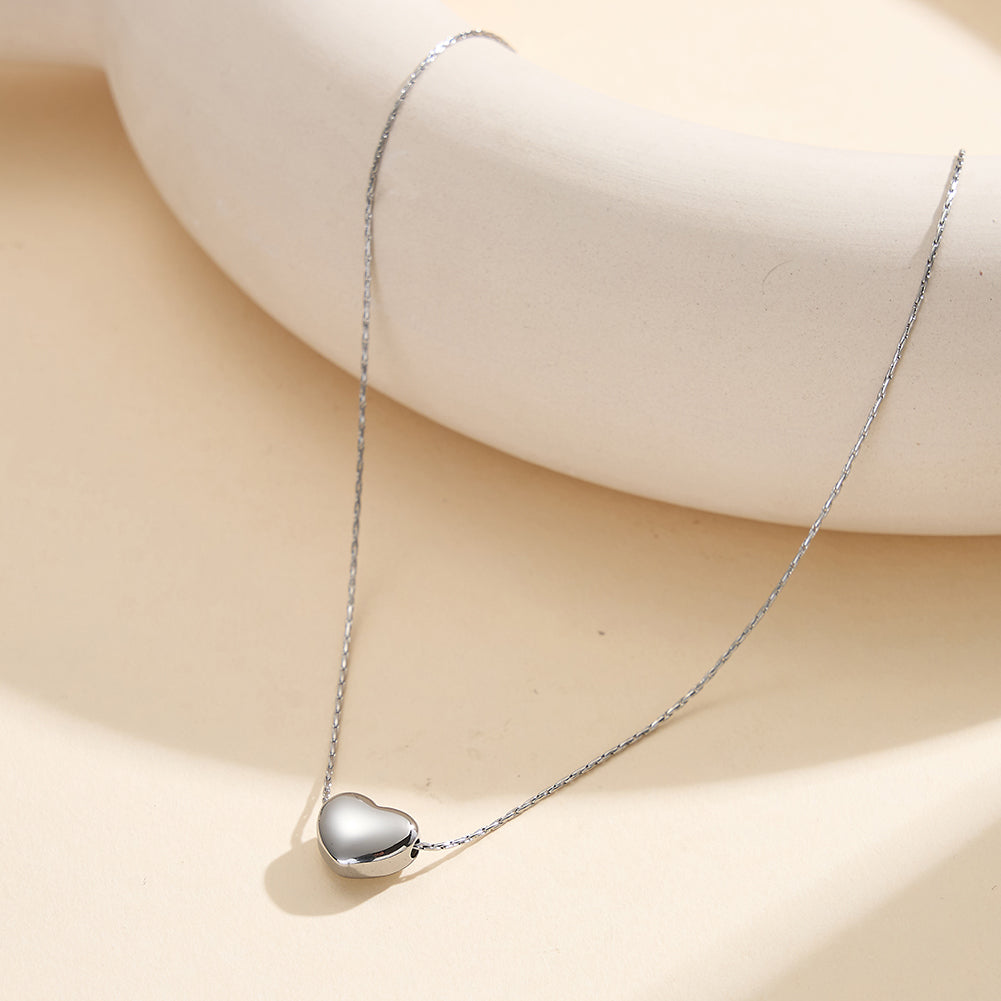 Aura Amour // Sculptural Slide-Through Puffy Heart Necklace