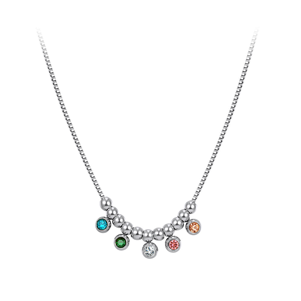 Velvet Rhythm // Colorful CZ Crystal Rainbow Charm Necklace