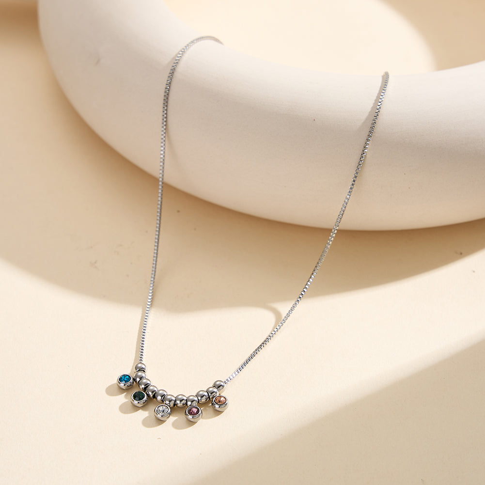 Velvet Rhythm // Colorful CZ Crystal Rainbow Charm Necklace