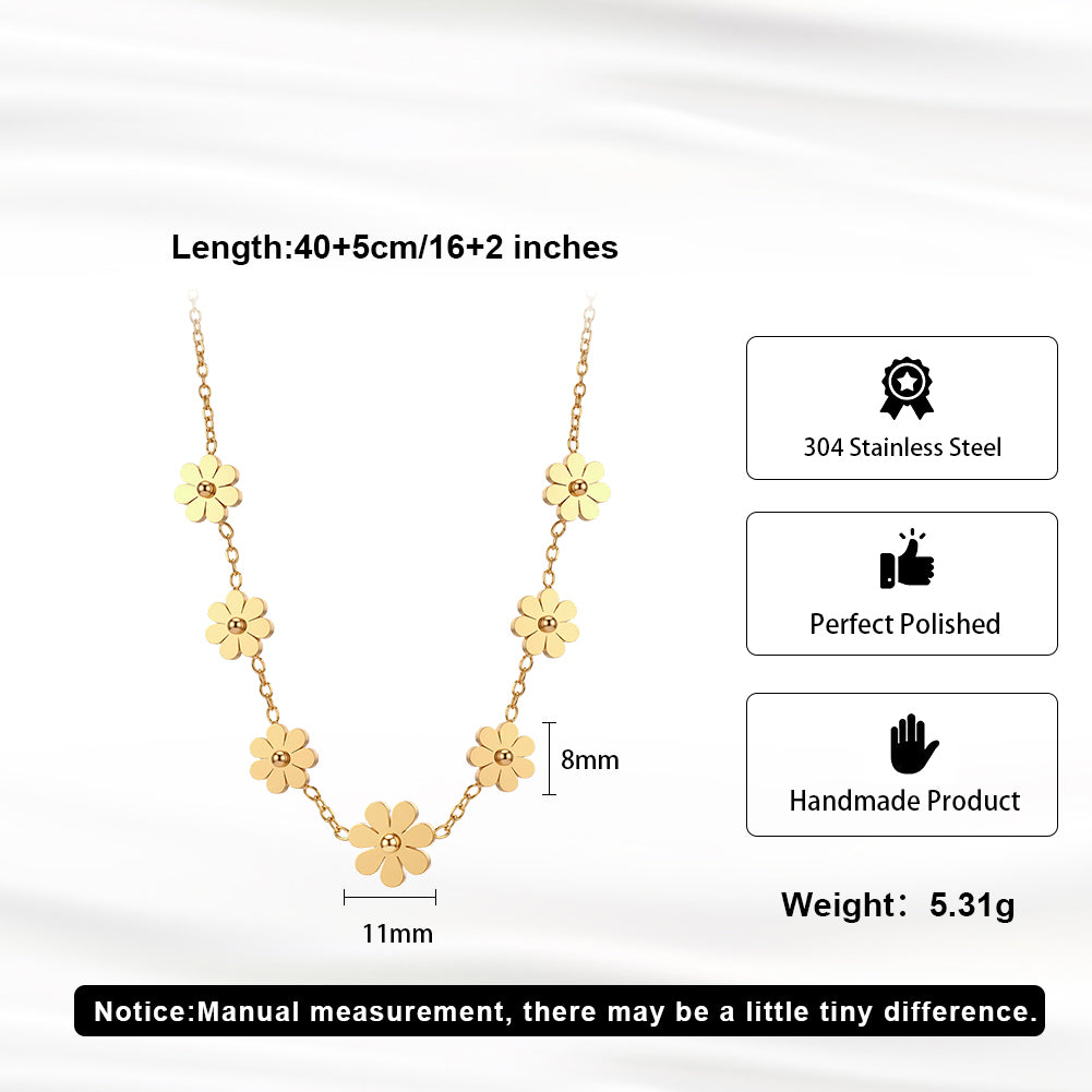 Aura Blossom // Sculptural Five-Petal Flower Charm Necklace