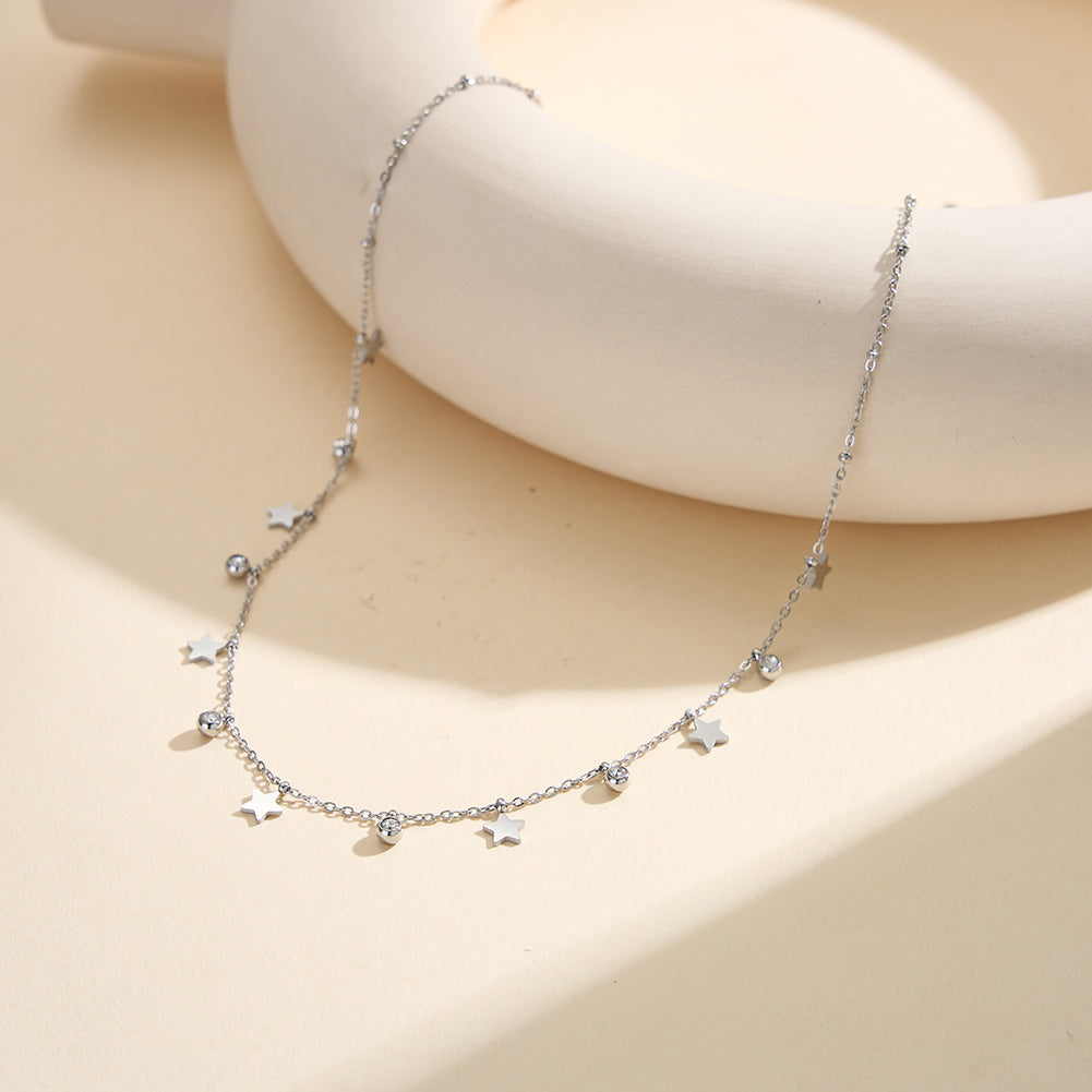Aura Celestial // Star & CZ Crystal Shimmer Charm Necklace