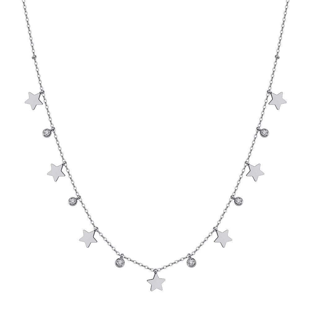 Aura Celestial // Star & CZ Crystal Shimmer Charm Necklace