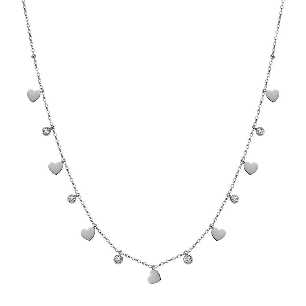 Aura Amour // Dainty Heart & CZ Crystal Shimmer Necklace