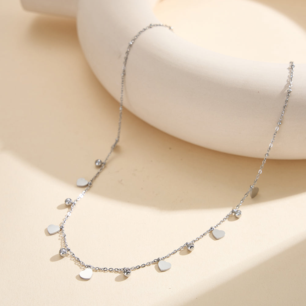 Aura Amour // Dainty Heart & CZ Crystal Shimmer Necklace