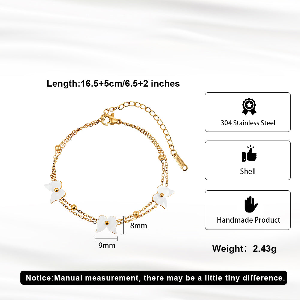 Aura Celestial // Mother of Pearl Butterfly Charm Bracelet