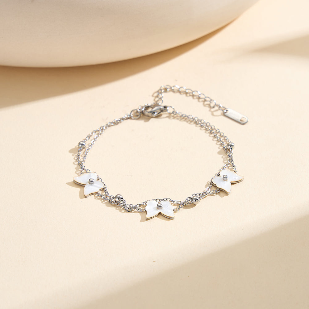 Aura Celestial // Mother of Pearl Butterfly Charm Bracelet
