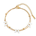 Aura Celestial // Mother of Pearl Butterfly Charm Bracelet