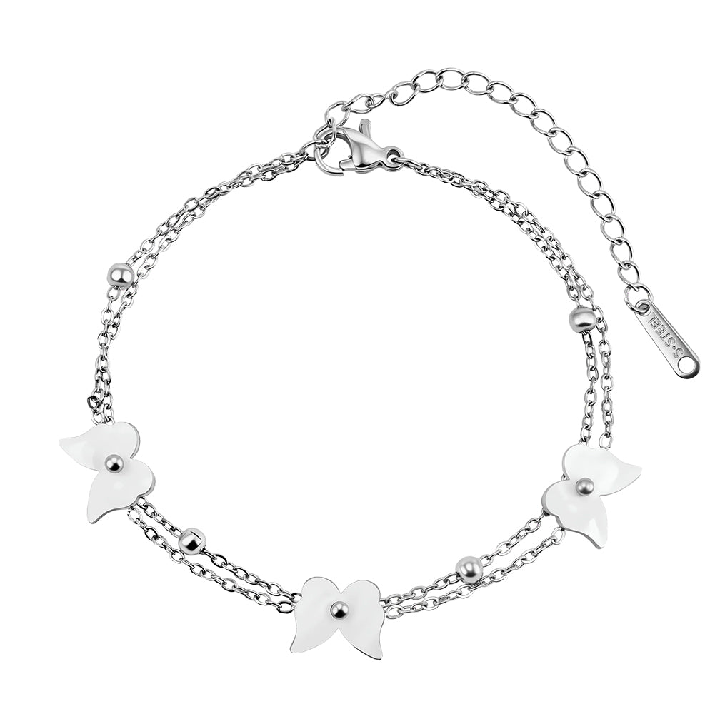 Aura Celestial // Mother of Pearl Butterfly Charm Bracelet