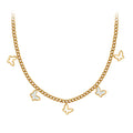 Aura Celestial // Mother of Pearl Butterfly Multi-Charm Necklace