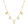 Aura Amour // Multi-Charm Mother of Pearl & CZ Heart Necklace