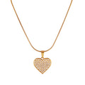 Dainty Micro-Pavé Shell Pearl Heart Pendant Necklace