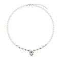 Coquette 3D Hollow Heart Shell Pearl Choker Necklace