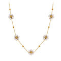 Aura Blossom // Sculptural Pearl Blossom Multi-Charm Necklace