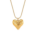 Velvet Amour // Sculptural Molten Heart Pendant Necklace